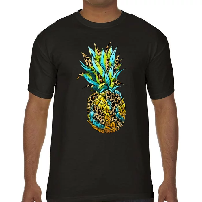 Leopard Tropical Pineapple Comfort Colors T-Shirt