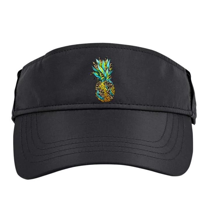 Leopard Tropical Pineapple Adult Drive Performance Visor