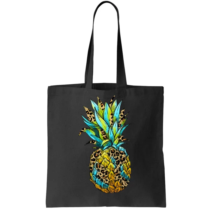 Leopard Tropical Pineapple Tote Bag