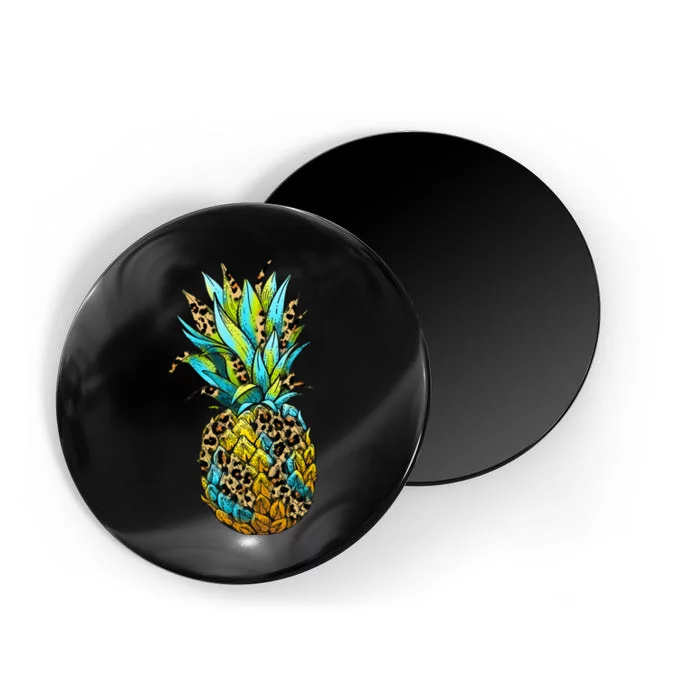 Leopard Tropical Pineapple Magnet