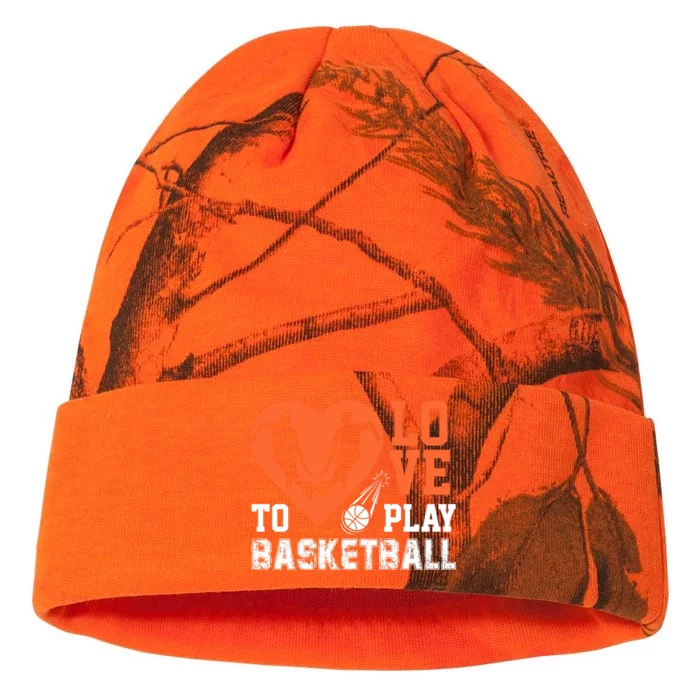 Love To Play Basketball For Basketball Team Sport Bball Kati - 12in Camo Beanie