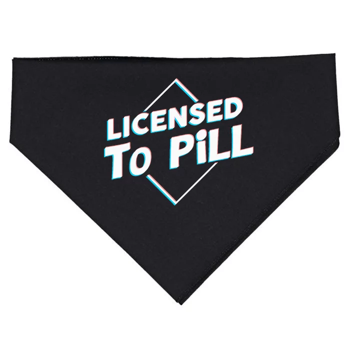 License To Pill Pharmacy Pharmacist USA-Made Doggie Bandana