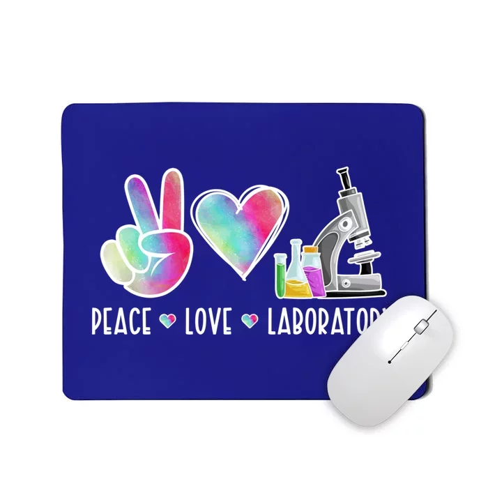 Lab Technologist Peace Love Laboratory Tech Gift Mousepad