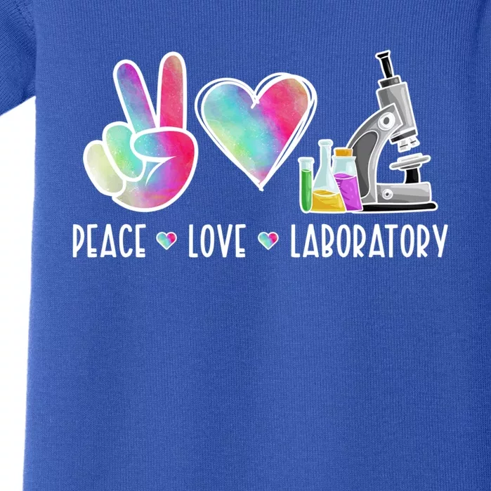 Lab Technologist Peace Love Laboratory Tech Gift Baby Bodysuit