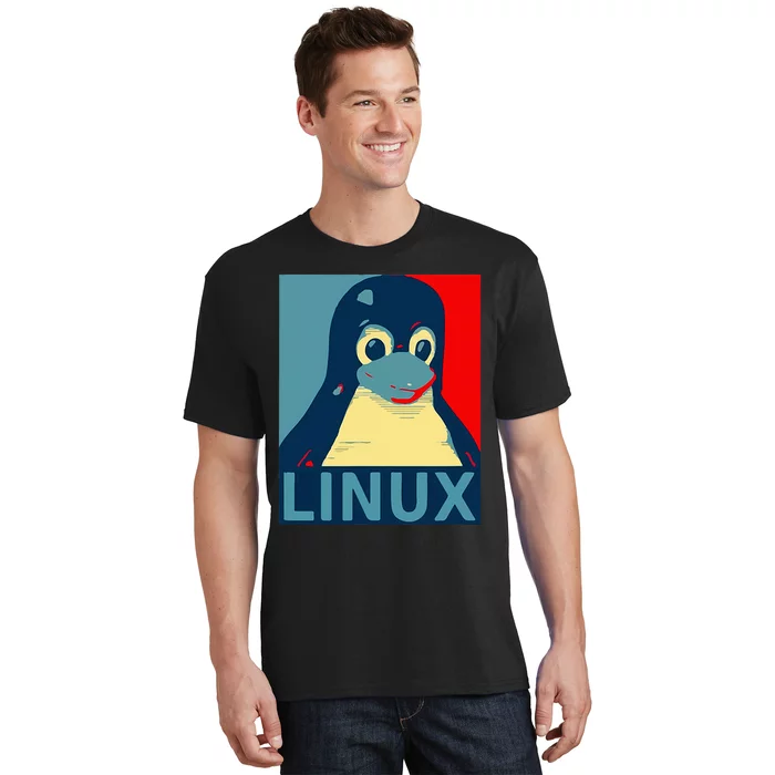 Linux Tux Penguin Graphic Design T-Shirt