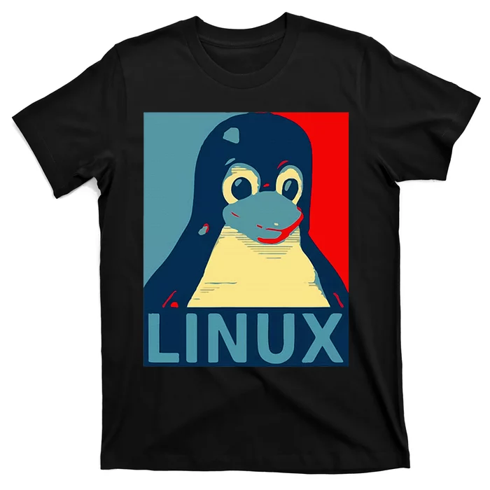 Linux Tux Penguin Graphic Design T-Shirt