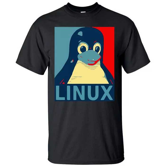 Linux Tux Penguin Graphic Design Tall T-Shirt