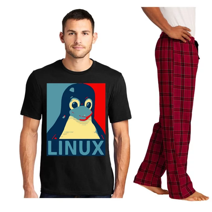 Linux Tux Penguin Graphic Design Pajama Set