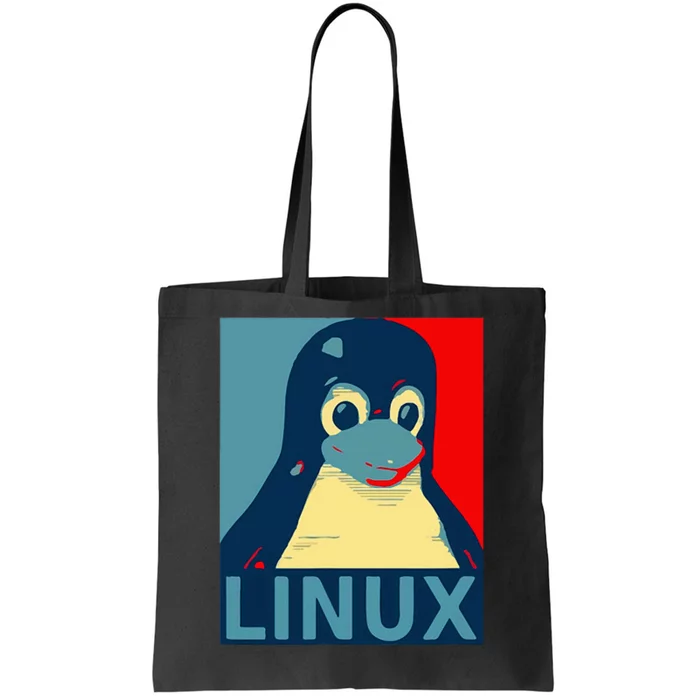 Linux Tux Penguin Graphic Design Tote Bag