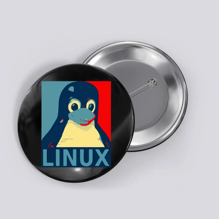 Linux Tux Penguin Button