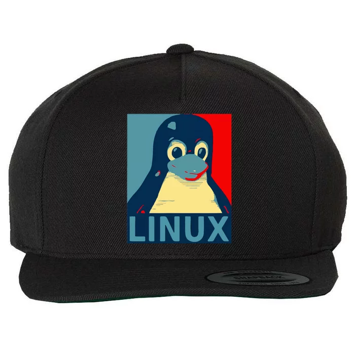 Linux Tux Penguin Wool Snapback Cap