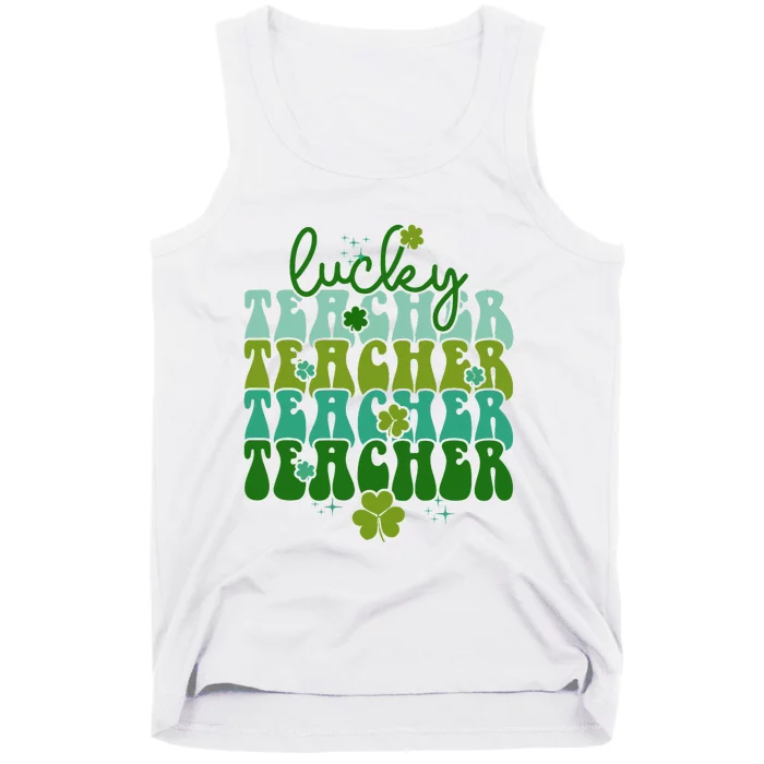 Lucky Teacher Patrick Day Gift Tank Top