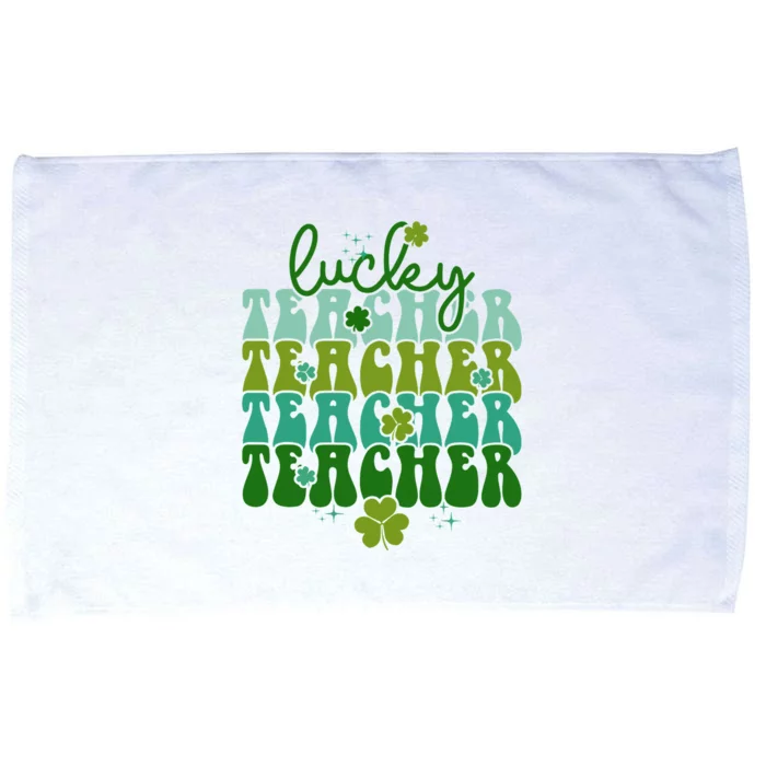 Lucky Teacher Patrick Day Gift Microfiber Hand Towel