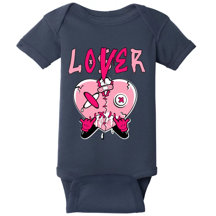 Low Triple Pink Tee Loser Lover Heart Dripping Triple Pink Baby Bodysuit