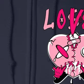 Low Triple Pink Tee Loser Lover Heart Dripping Triple Pink Full Zip Hoodie