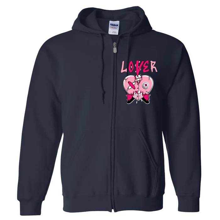 Low Triple Pink Tee Loser Lover Heart Dripping Triple Pink Full Zip Hoodie