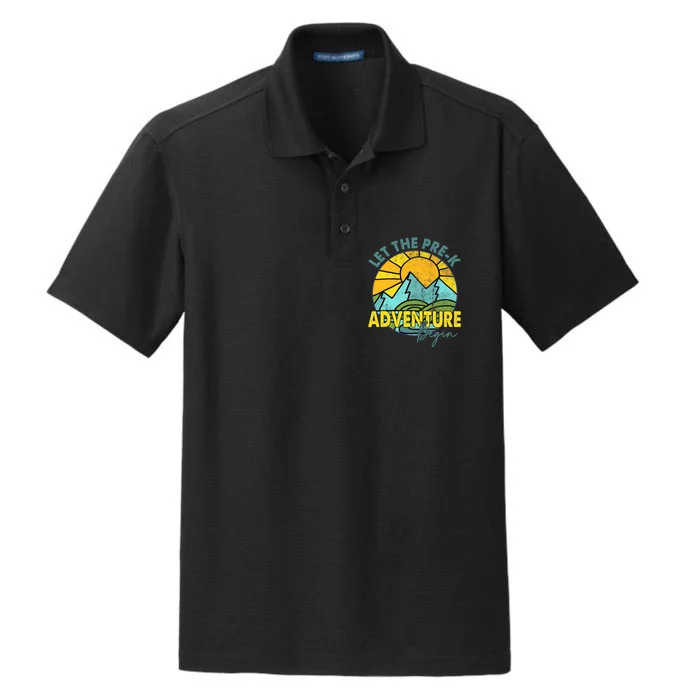 Let the PreK Adventure Begin Happy First Day Of School Dry Zone Grid Performance Polo