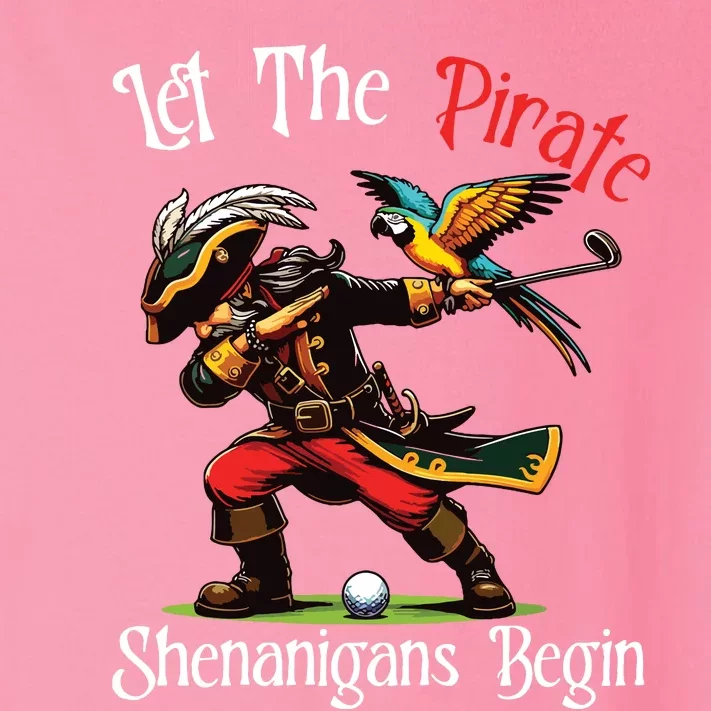 Let The Pirate Shenanigans Begin Golf Pirate Halloween Vneck Toddler Long Sleeve Shirt