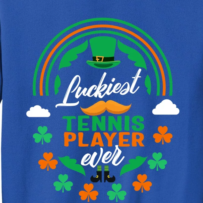 Luckiest Tennis Player Ever Shamrock Top Hat St Patricks Day Cool Gift Sweatshirt