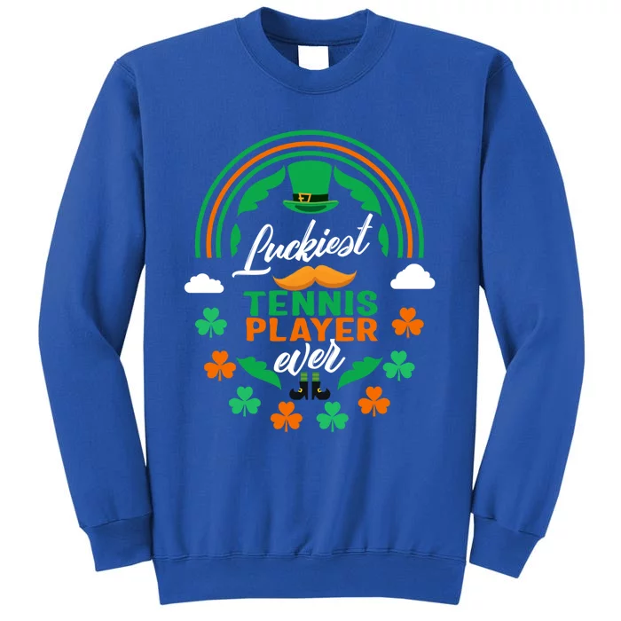 Luckiest Tennis Player Ever Shamrock Top Hat St Patricks Day Cool Gift Sweatshirt