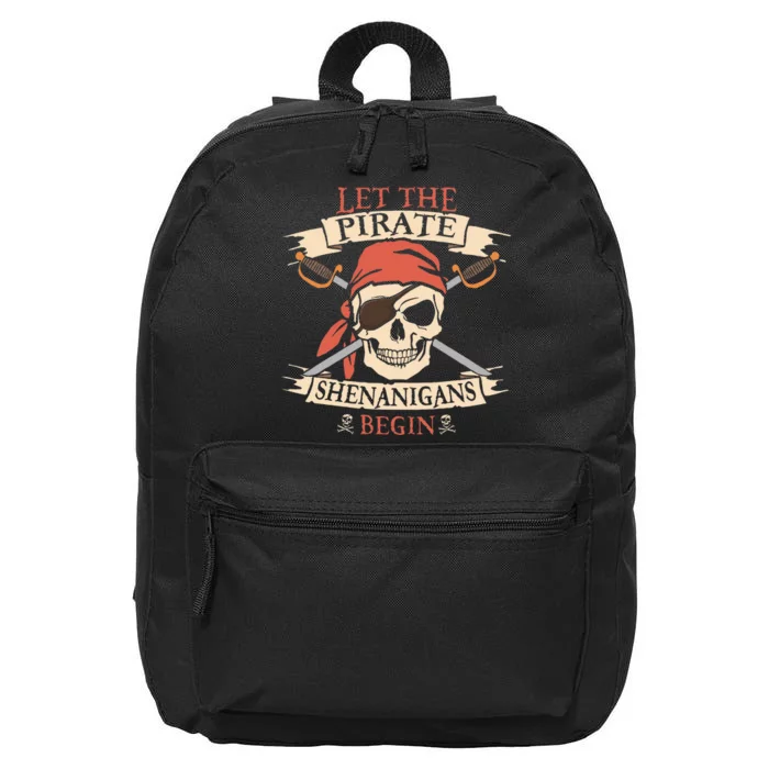 Let The Pirate Shenanigans Begin Halloween Skull Bandana 16 in Basic Backpack