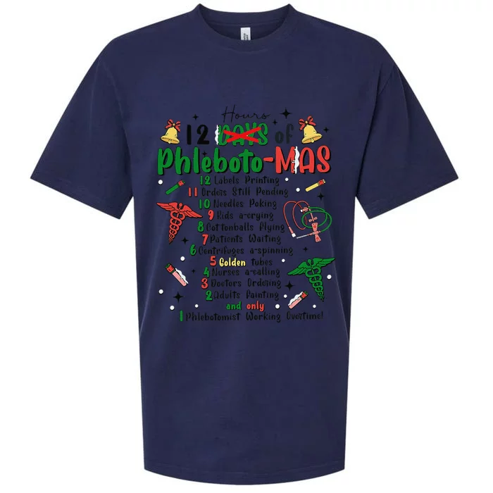 Lab Tech Phlebotomist Christmas Phlebotomy Tech Blood Tube Sueded Cloud Jersey T-Shirt