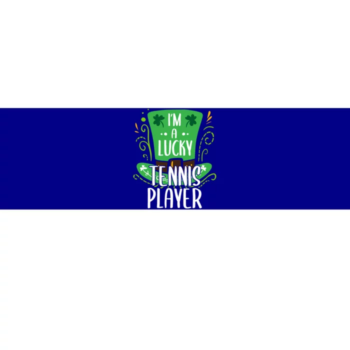 Lucky Tennis Player St Patrick's Day Tennis Players Gift Bumper Sticker