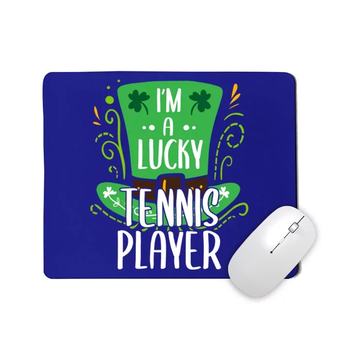 Lucky Tennis Player St Patrick's Day Tennis Players Gift Mousepad