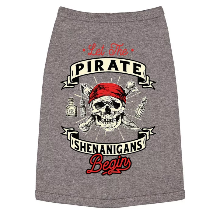 Let The Pirate Shenanigans Begin Crossbones Freebooter Doggie Tank