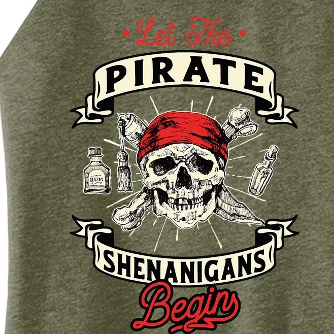 Let The Pirate Shenanigans Begin Crossbones Freebooter Women’s Perfect Tri Rocker Tank