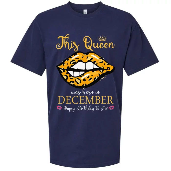 Leopard This Queen Was Born In December Happy Birthday To Me Sueded Cloud Jersey T-Shirt