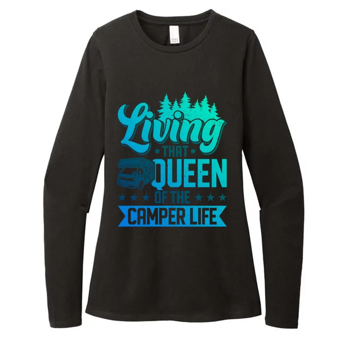 Living That Queen Of The Camper Life Camper Queen Gift Womens CVC Long Sleeve Shirt