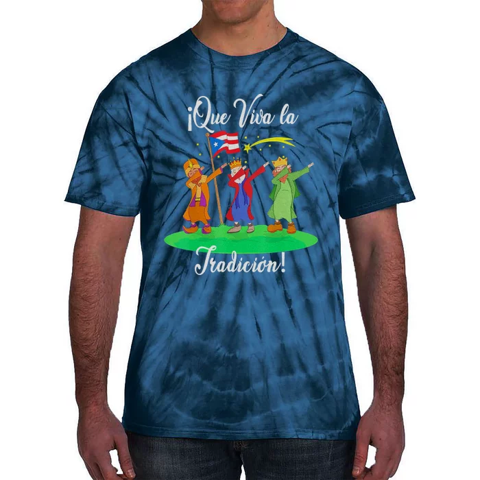 Los Tres Reyes Magos Three Wise Kings Dabbing Christmas Tie-Dye T-Shirt