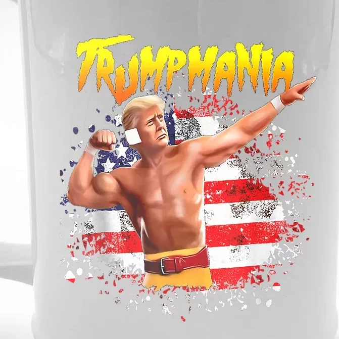 Let Trumpamania Run Wild Brother Trumpamania Trump 2024 Front & Back Beer Stein