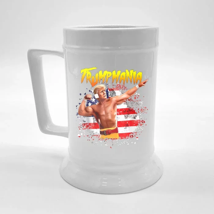 Let Trumpamania Run Wild Brother Trumpamania Trump 2024 Front & Back Beer Stein