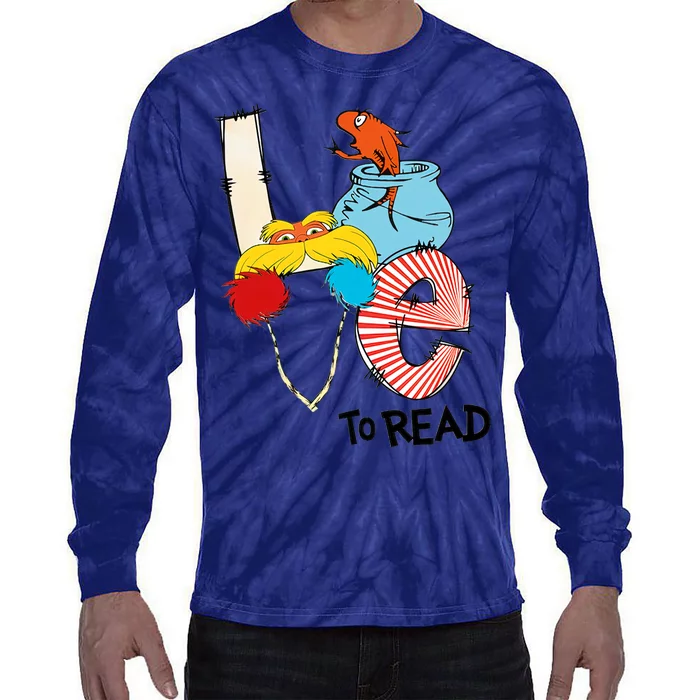 Love To Read Day Teacher Life Read Across America Day Tie-Dye Long Sleeve Shirt