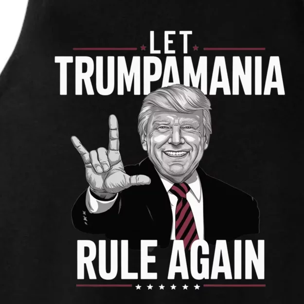 Let Trumpamania Rule Again Trump Wrestling Meme Fake News Trumpamania Ladies Tri-Blend Wicking Tank