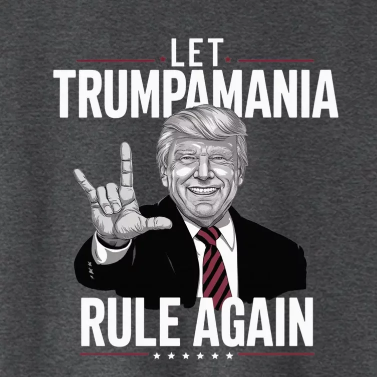 Let Trumpamania Rule Again Trump Wrestling Meme Fake News Trumpamania Women's Crop Top Tee