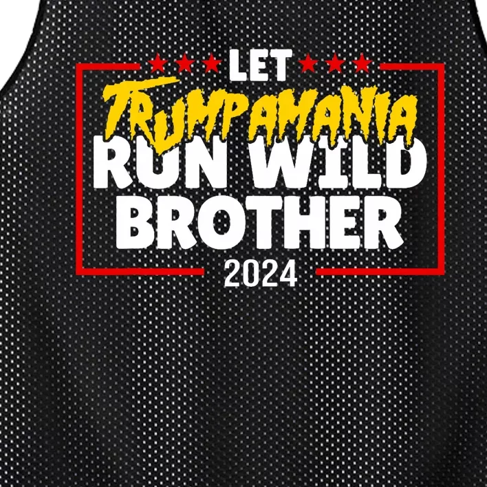 Let Trumpamania Run Wild Brother Trump 2024 Mesh Reversible Basketball Jersey Tank