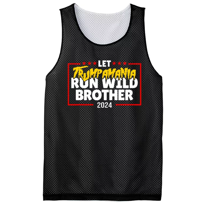 Let Trumpamania Run Wild Brother Trump 2024 Mesh Reversible Basketball Jersey Tank