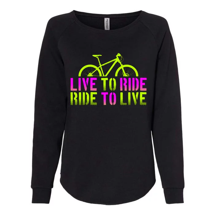 Live To Ride Ride To Live Bike Womens California Wash Sweatshirt