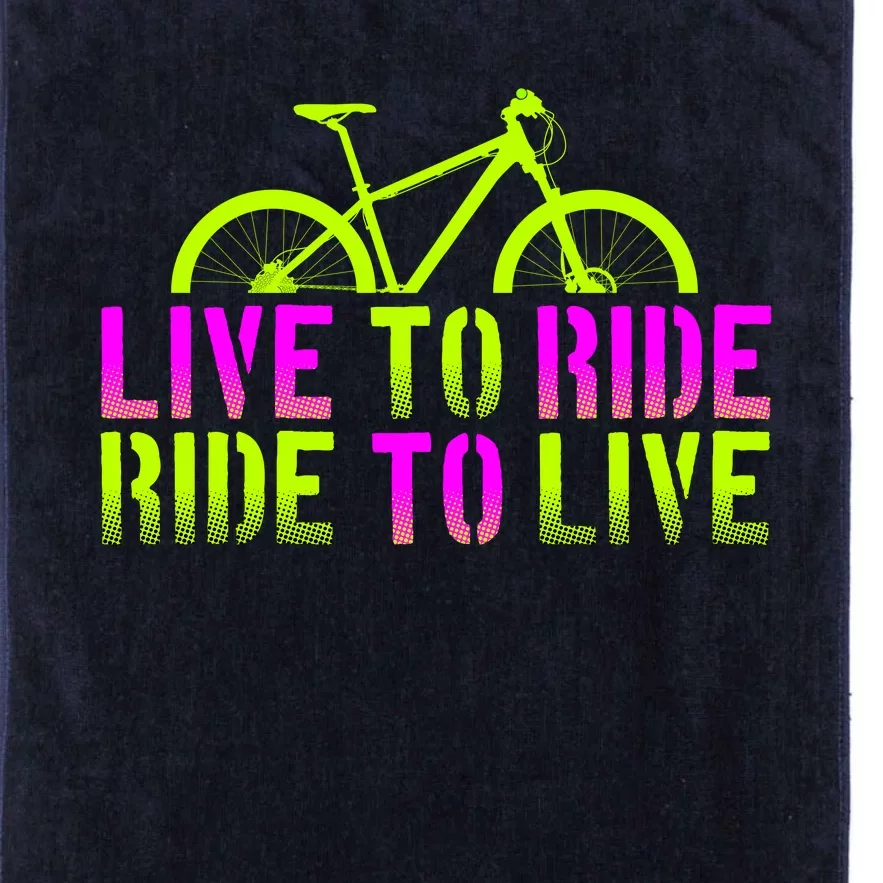 Live To Ride Ride To Live Bike Platinum Collection Golf Towel