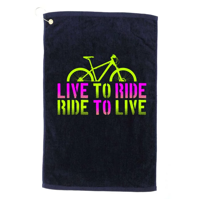 Live To Ride Ride To Live Bike Platinum Collection Golf Towel