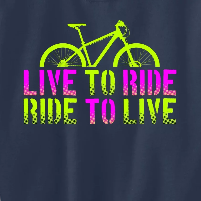 Live To Ride Ride To Live Bike Kids Sweatshirt