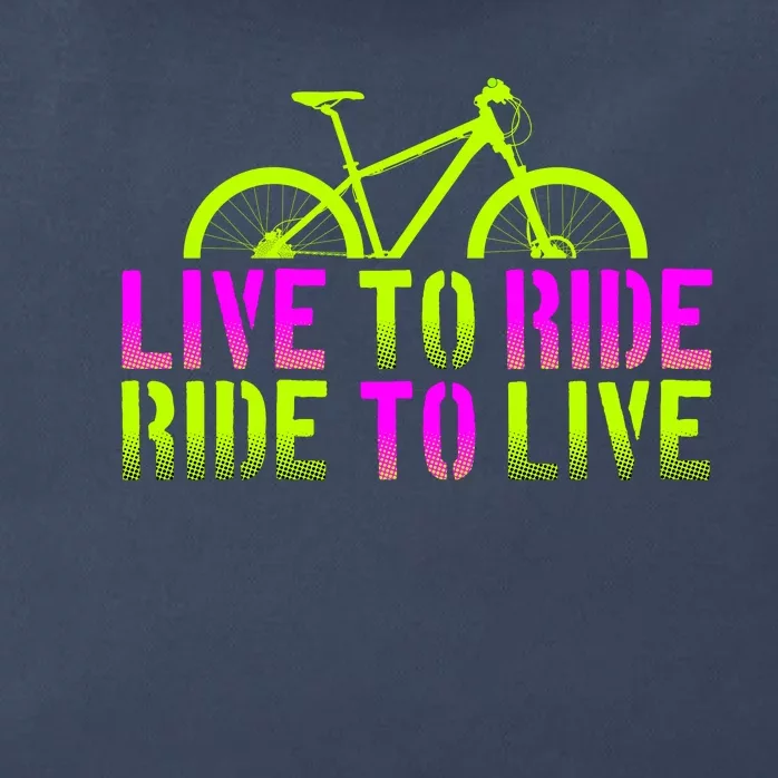 Live To Ride Ride To Live Bike Zip Tote Bag