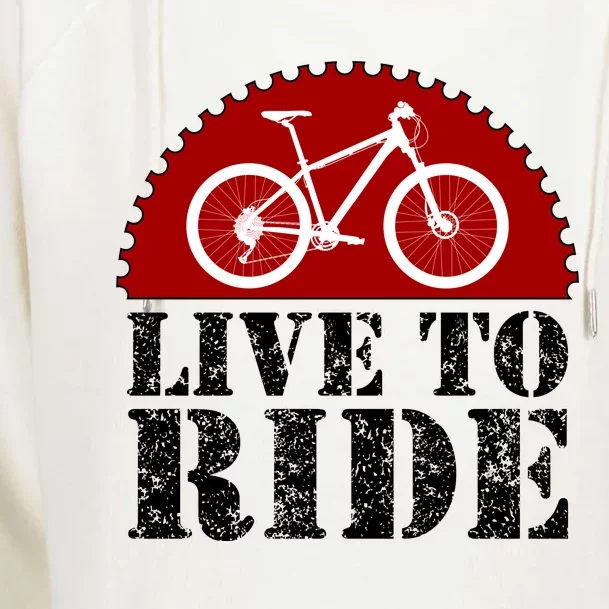 Live To Ride Biking Womens Funnel Neck Pullover Hood