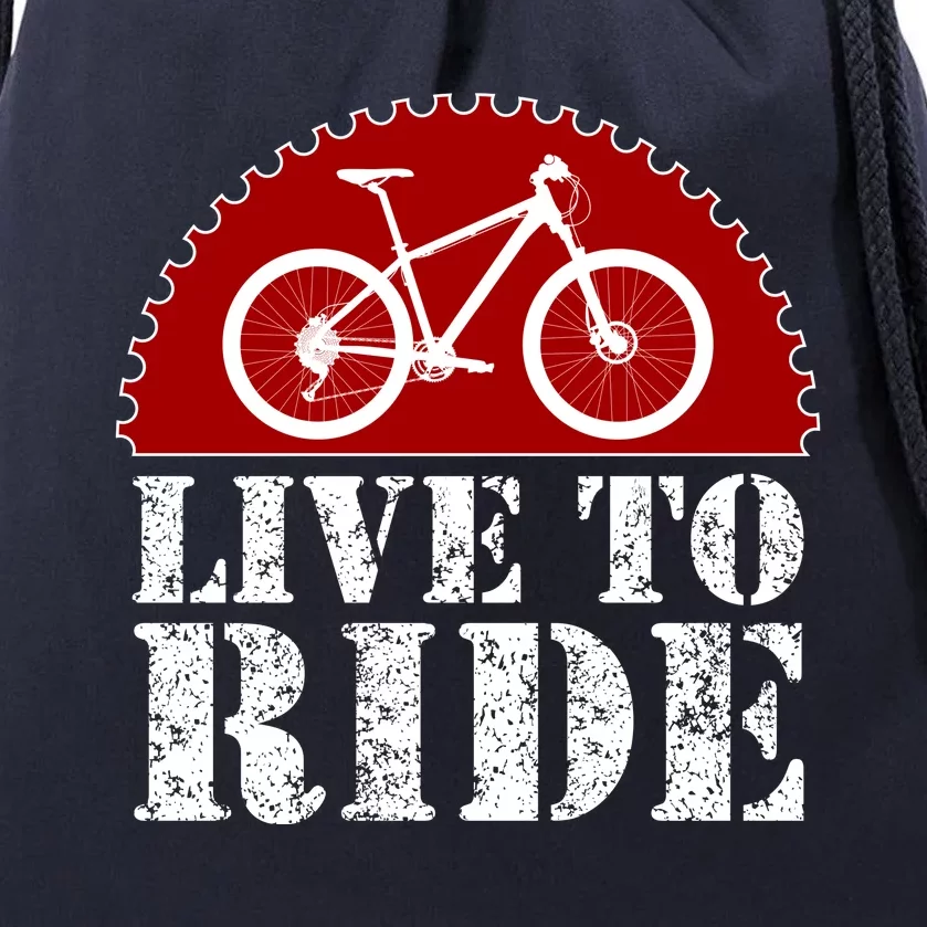 Live To Ride Biking Drawstring Bag