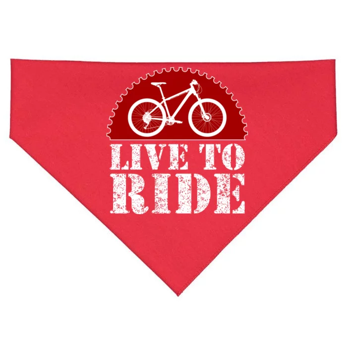 Live To Ride Biking USA-Made Doggie Bandana