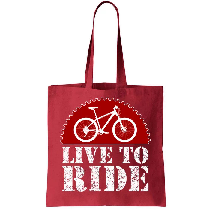 Live To Ride Biking Tote Bag