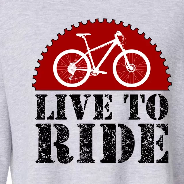 Live To Ride Biking Cropped Pullover Crew